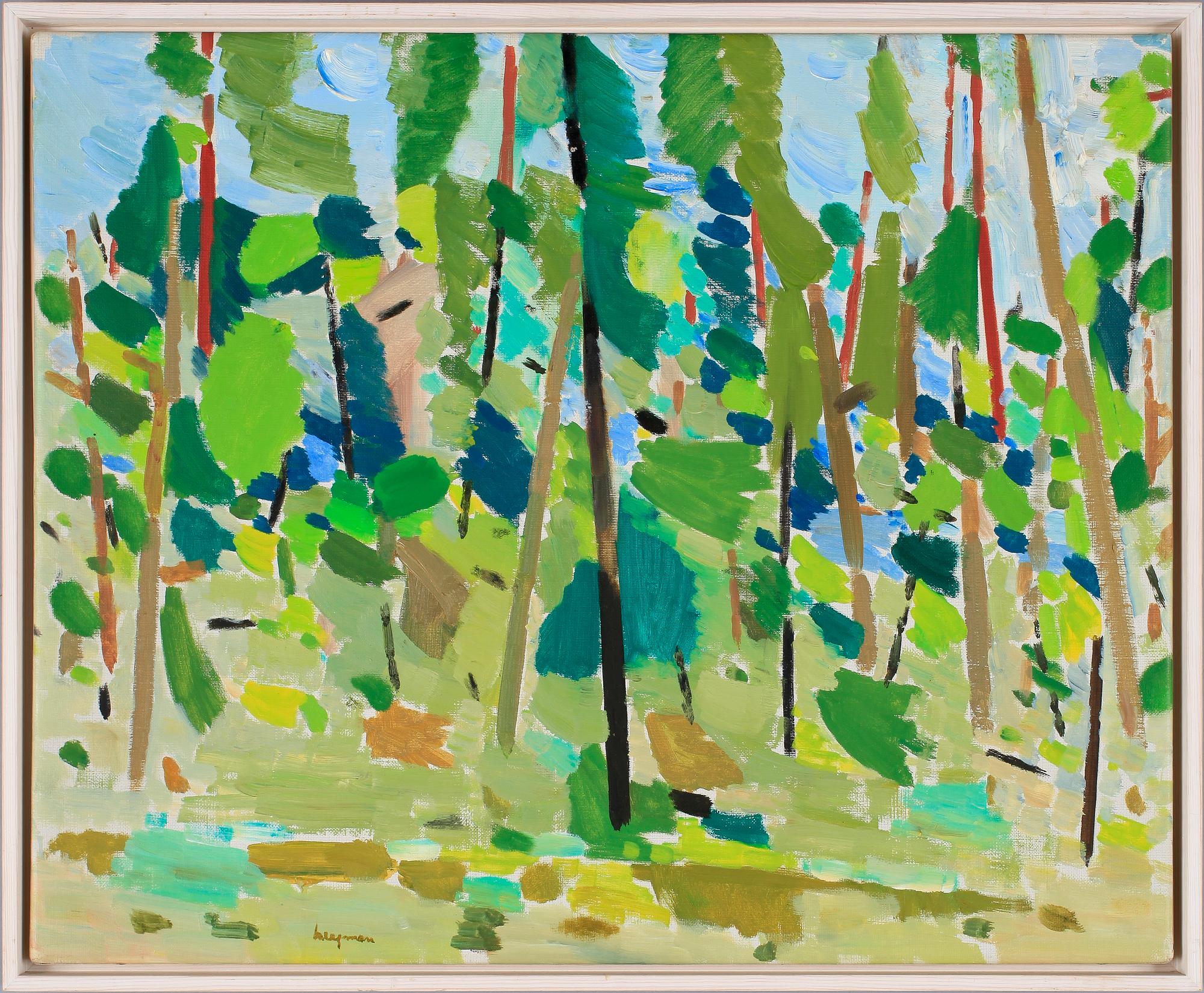 OKÄND KONSTNÄR, olja på duk, sign. 1900-talets andra hälft.