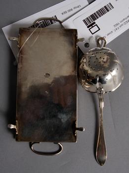 STRÖSKED och FAT, silver, GAB 1927 resp Köpenhamn 1902.
