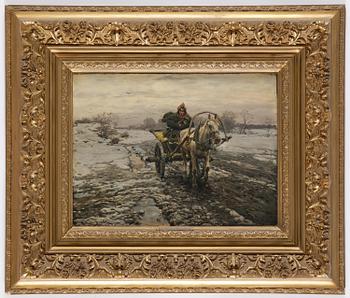 Alfred von Wierusz-Kowalski, "Postboten in Polen" (Brevbärare i Polen).