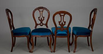 STOLAR, 6 st, nyrokoko, 1800-talets andra hälft.