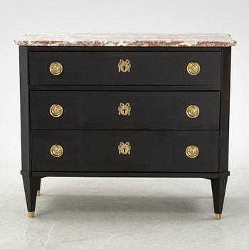 A Gustavian style chest of drawers, second half of the 19th century.