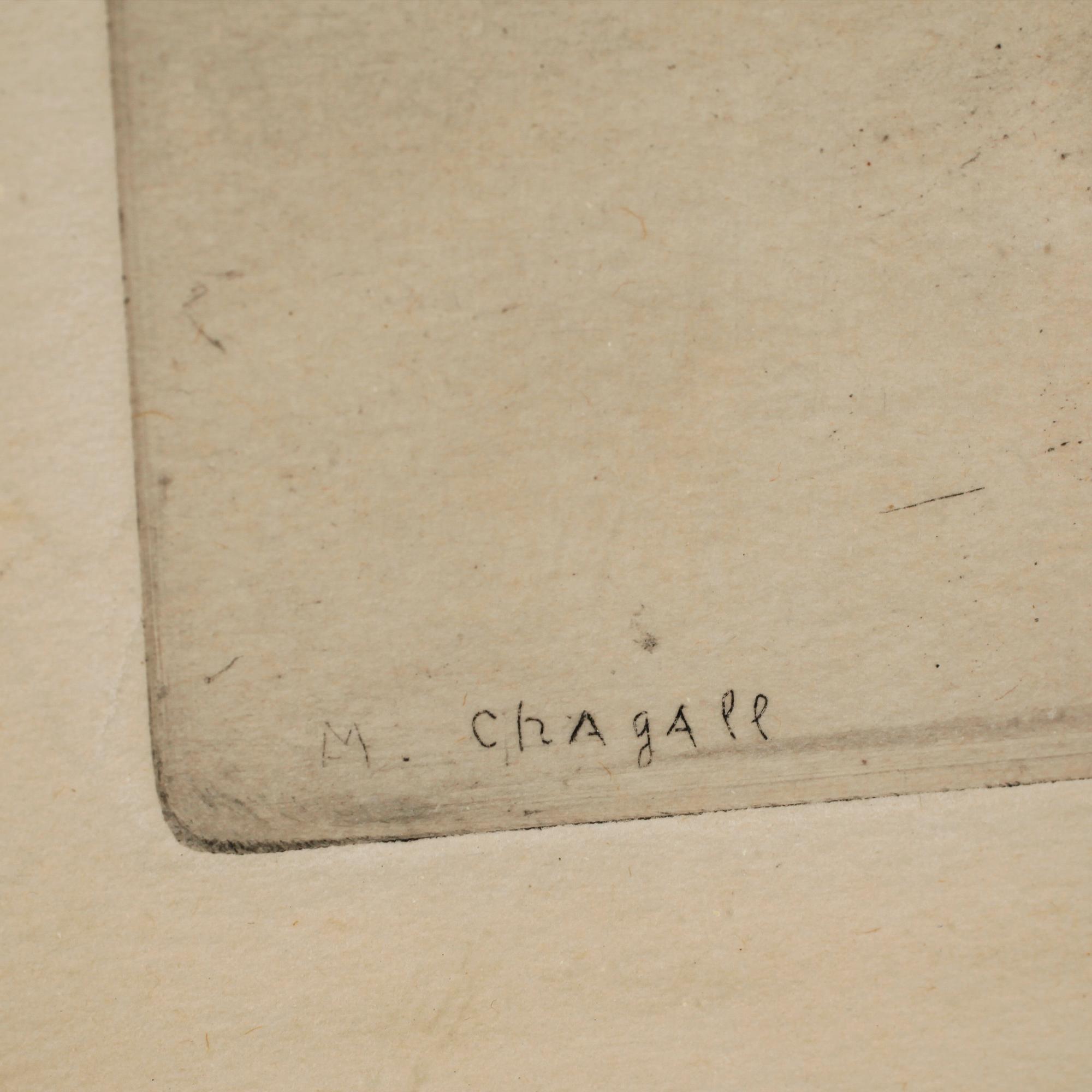 MARC CHAGALL, etching, signed in the plate.