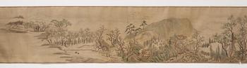 Yun Shouping (Nantian), attributed to, A Chinese scroll painting, attributed to Yun Shouping,  惲壽平; 1633 – 1690).