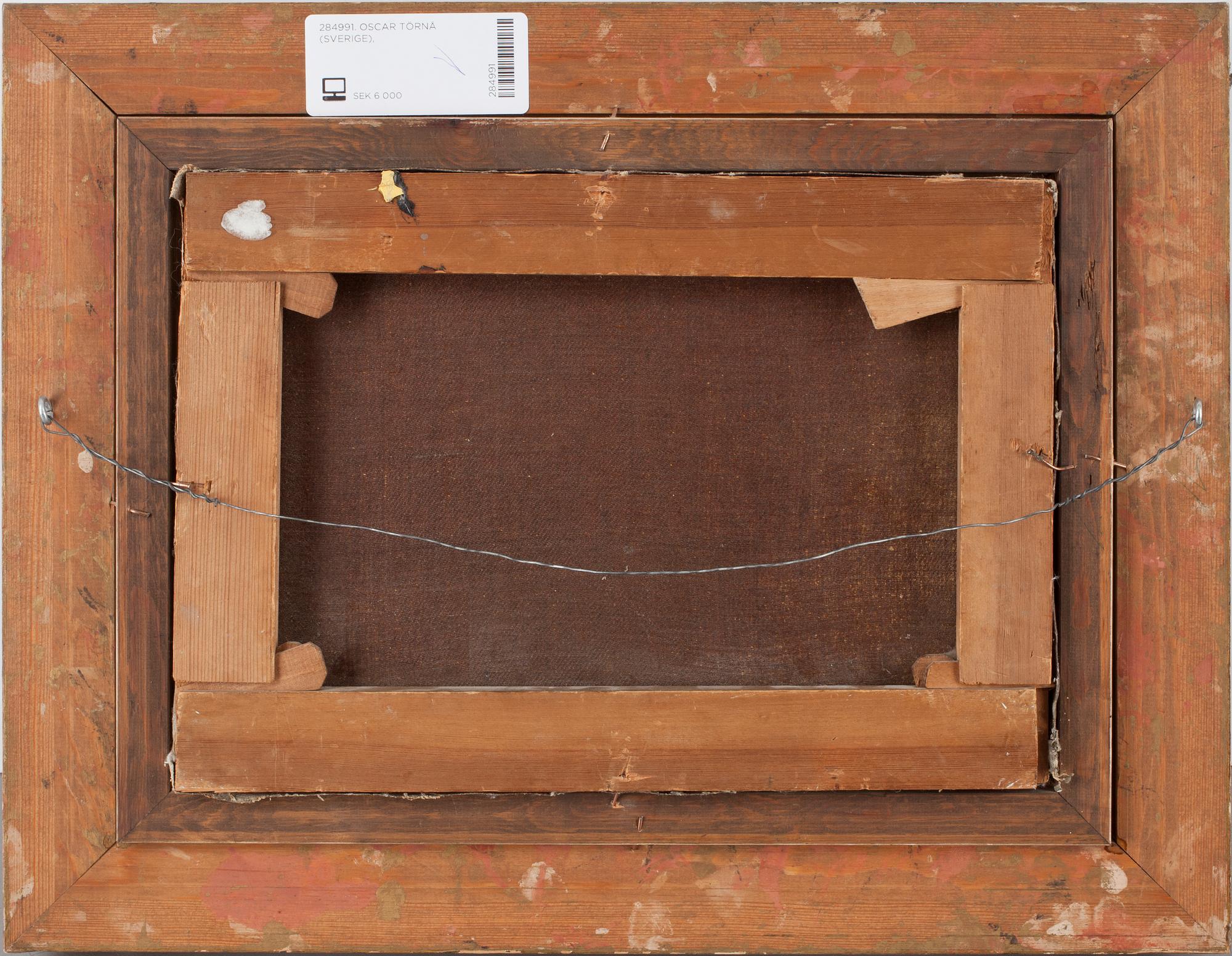 OSCAR TÖRNÅ, olja på duk. Sign och dat -72.