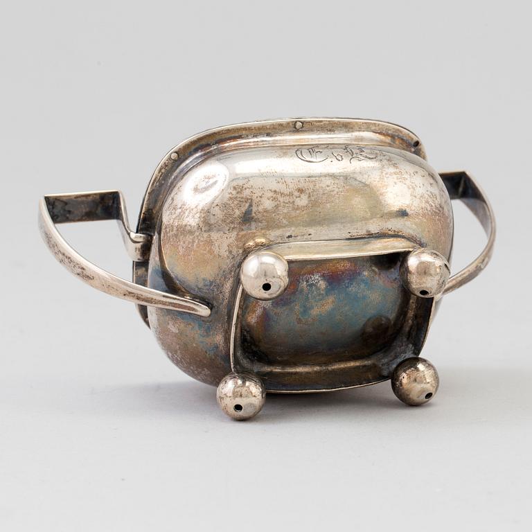 A 19th century silver salt cellar.