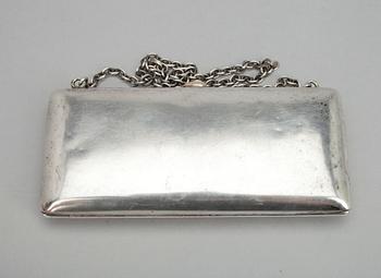 AFTONVÄSKA, silver, Åbo 1919. Vikt 217 g.