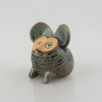 Lisa Larson, figurin, stengods, "Spökmusen" ur serien "Menageri", Gustavsberg.
