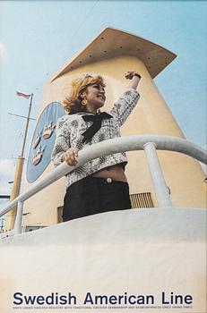 Svenska Amerika Linjen, reklamaffisch, 1960/70-tal.