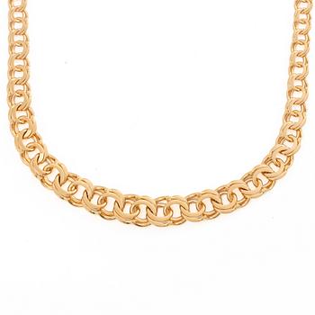 Collier 18K guld, doserad bismarck.