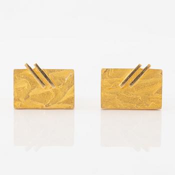 A pair of cufflinks Lapponia 18K gold, Finland 1999.