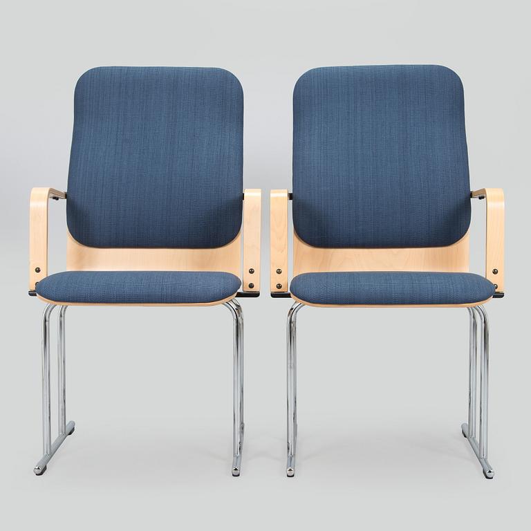 Yrjö Kukkapuro, a pair of 1980s  "Sirkus" armchairs, Avarte.