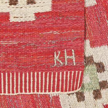 GALLERIMATTA, rölakan, Klockaregårdens Hemslöjd, signerad KH, 440 x 122 cm.