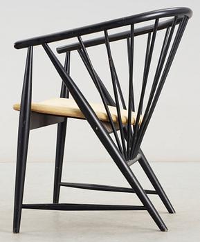 KARMSTOL, "Solfjädern", Sonna Rosén, Nässjö Stolfabrik, formgiven 1948.