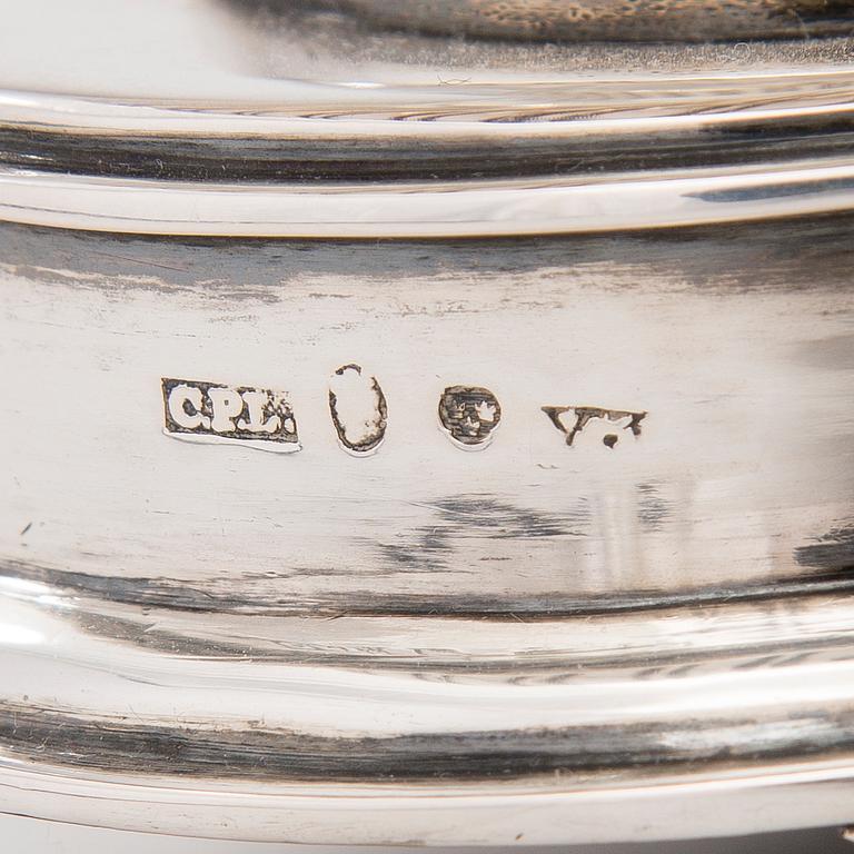 CARL PETTER LAMPA, SOCKERSKRIN, silver, empire, Stockholm 1827.
