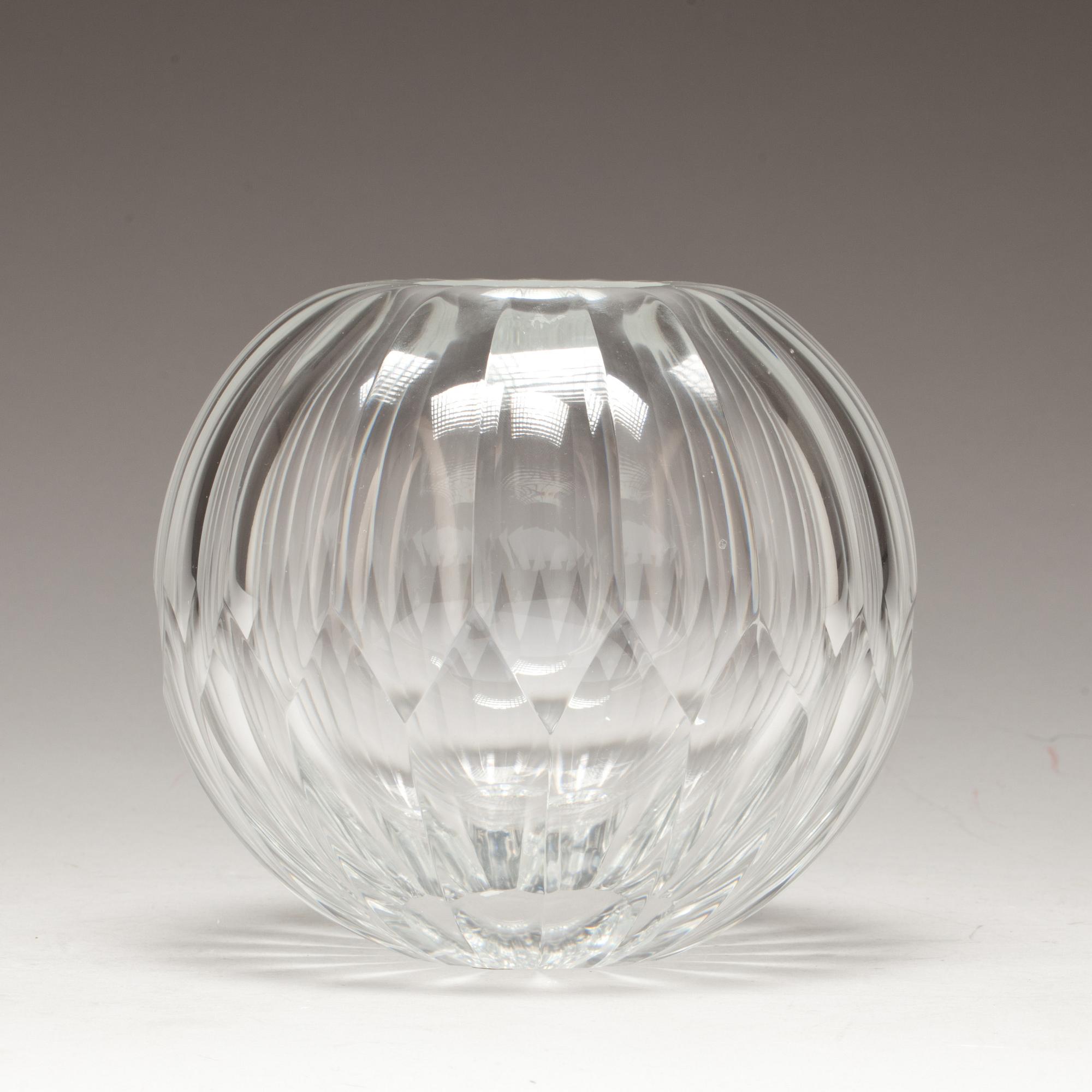 KLOTVAS, glas, Simon Gate, Orrefors, signerad.