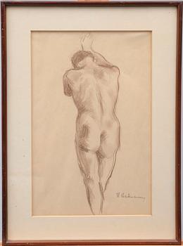 HUGO BACKMANSSON, teckning, signerad.