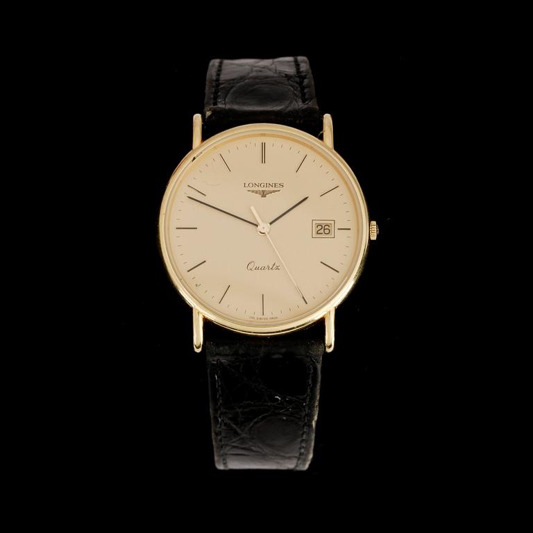 ARMBANDSUR, herr, 18k guld, Longines, 1900-talets slut.