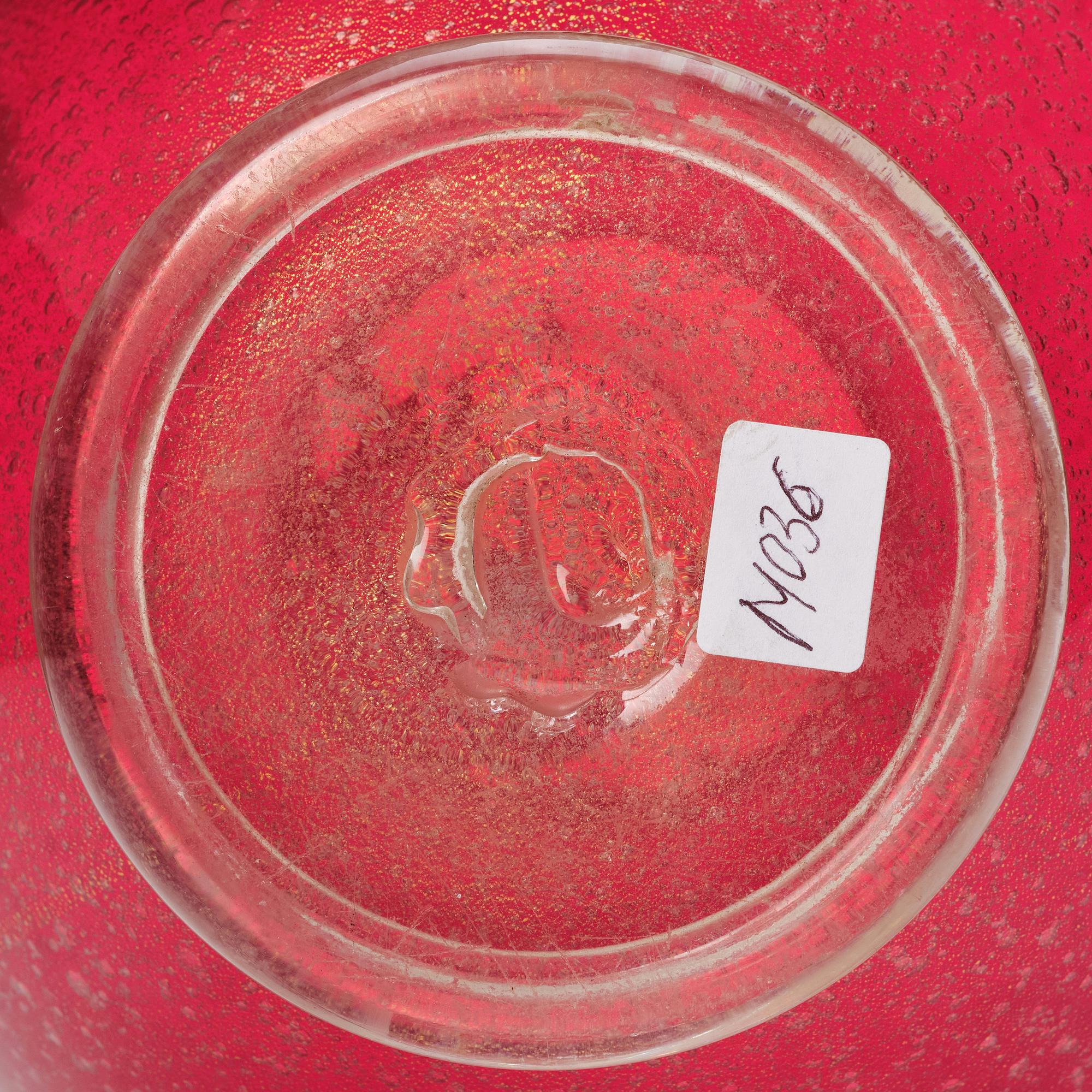 Flavio Poli, an 'a Bollicine' glass vase, Seguso Vetri D'Arte, Murano, Italy 1940-50's.