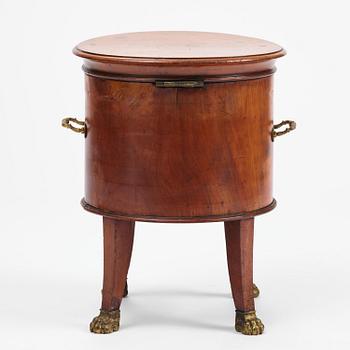 A George III mahogany wine cooler, later part 18th century.