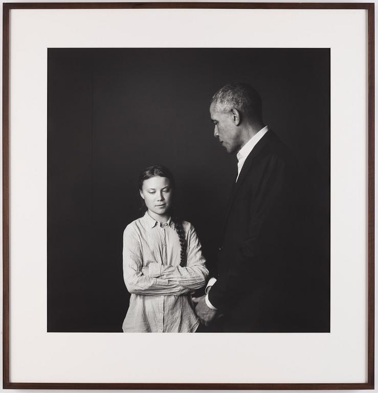 Max Modén, "Greta Thunberg and Barack Obama
at the Grand Hotel", 2019.