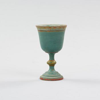 a painted swedish wooden cup from the 19th century.