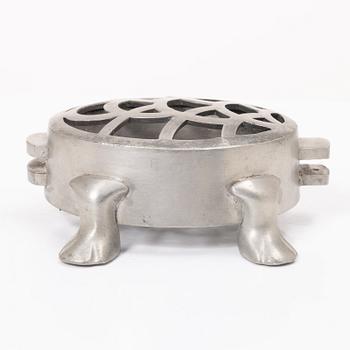 Firma Svenskt Tenn, a pewter flowerstand in the shape of a tortoise,  model no. A 1081, probably 1930s.