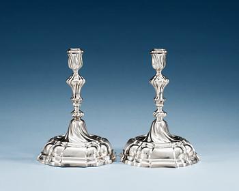 124. A PAIR OF AUSTRIAN-HUNGARIAN CANDLESTICKS, after 1886.