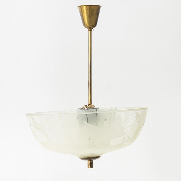 Carl Erik Bodén, A Swedish Modern ceiling lamp, Glössner, 1930's - 1950's .