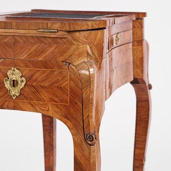 A Rococo rosewood parquetry poudreuse by C. Linning (master in Stockholm 1744-79).