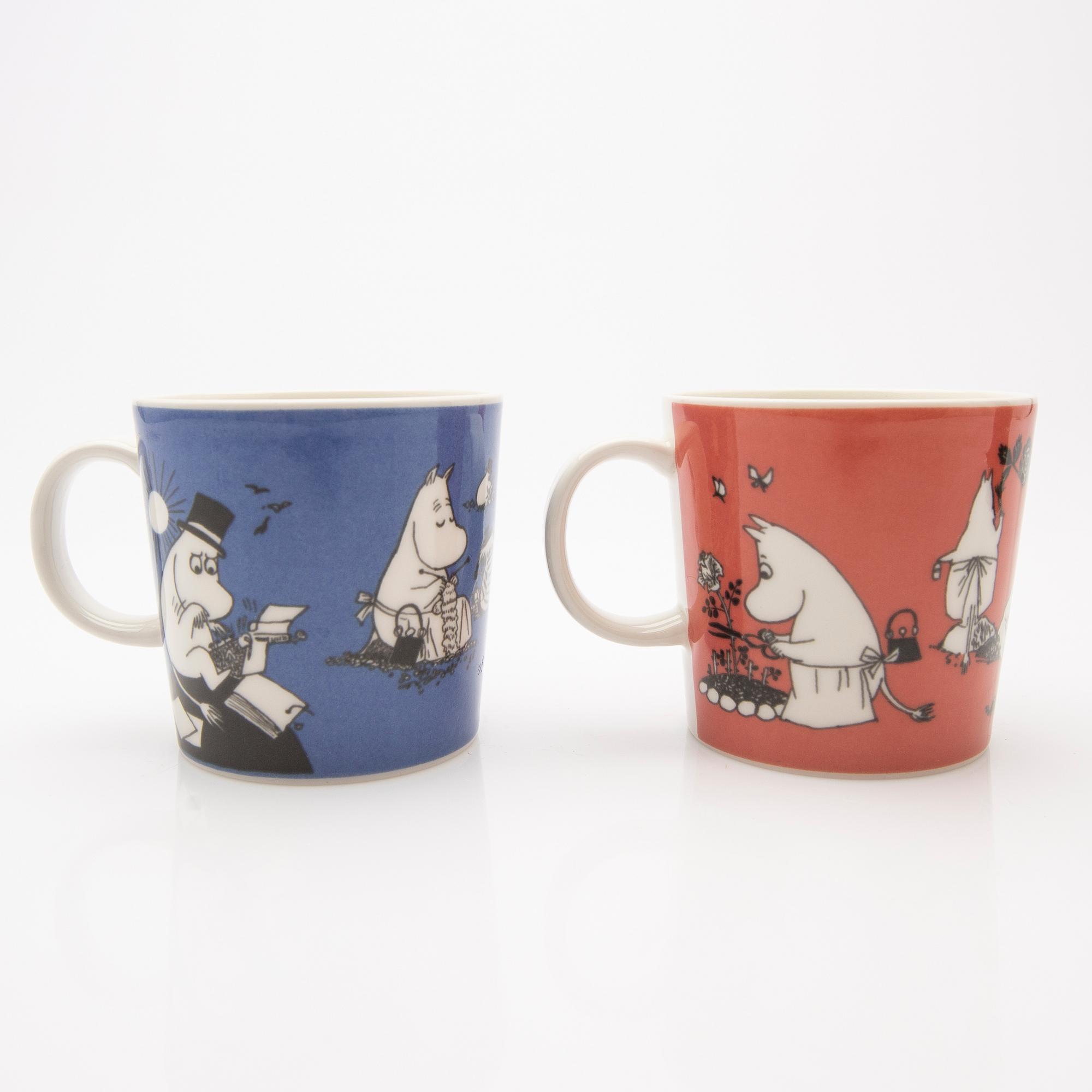 Moomin mugs, 2 pcs, Arabia, Finland, 1990-1999.