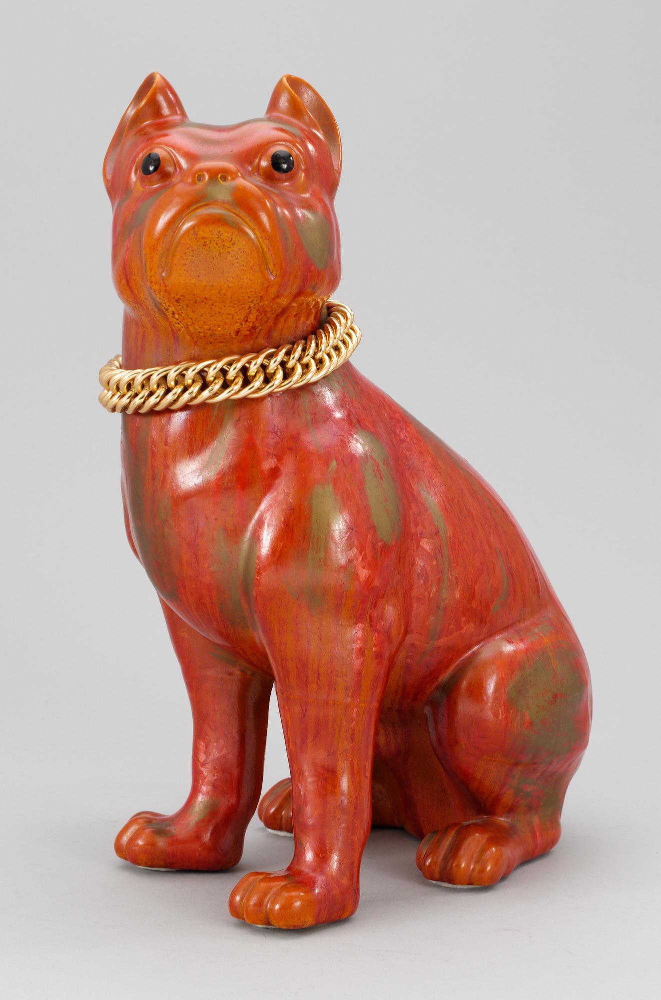 A Piero Fornasetti "Carlino" porcelain dog, Milan, Italy, 1950's.