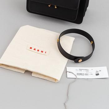 Marni, a black leather 'Trunk' cross body bag, 2019.