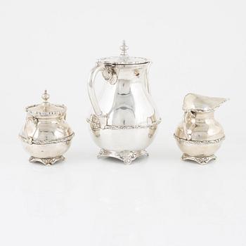 Kaffeservis, 3 delar, sterlingsilver, Mexiko 1900-tal.