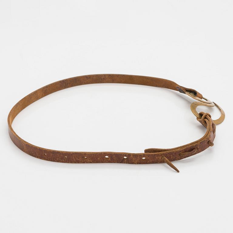 Alexander Calder, belt buckle with leather strap 1938.