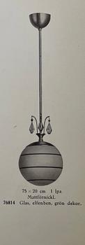 Cebe, a ceiling lamp, model '76814', Svalöv, 1930s.