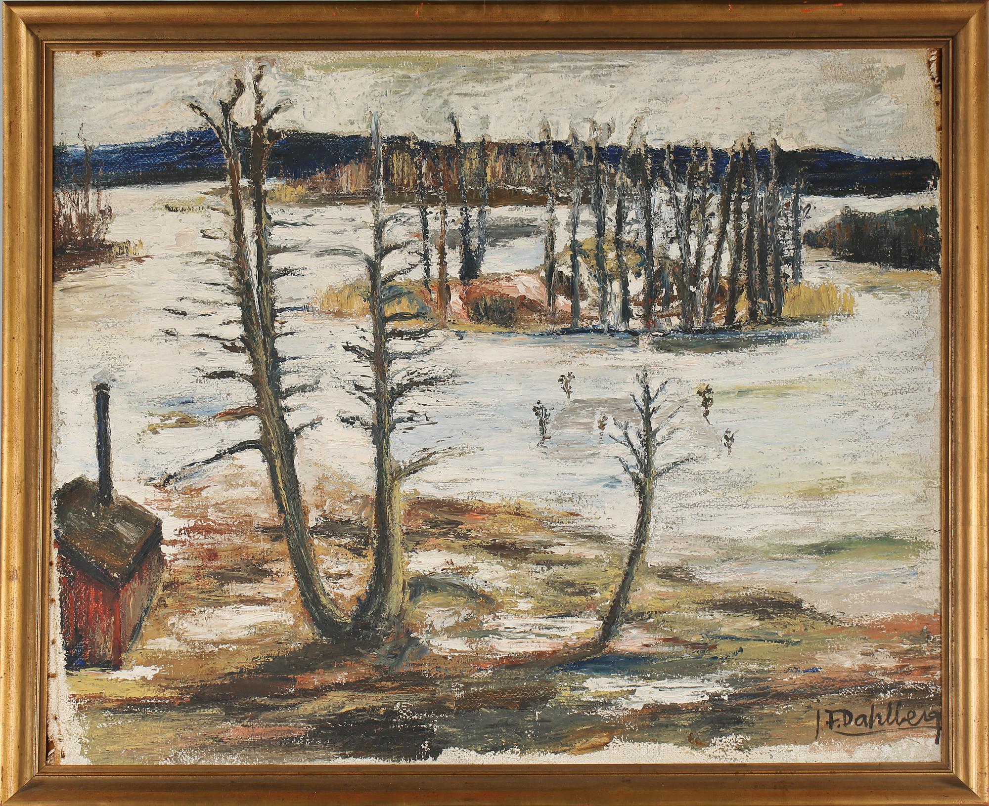 FOLKE DAHLBERG, olja på duk, signerad.