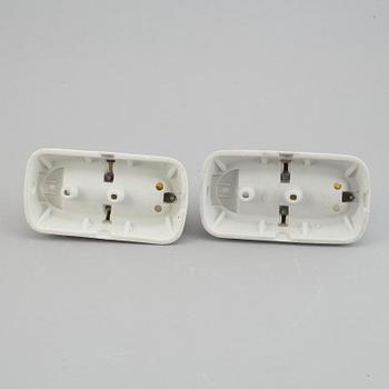WILHELM WAGENFELD, three ceramic wall lights, Lindner Keramik, Bamberg, 1950's/60's.