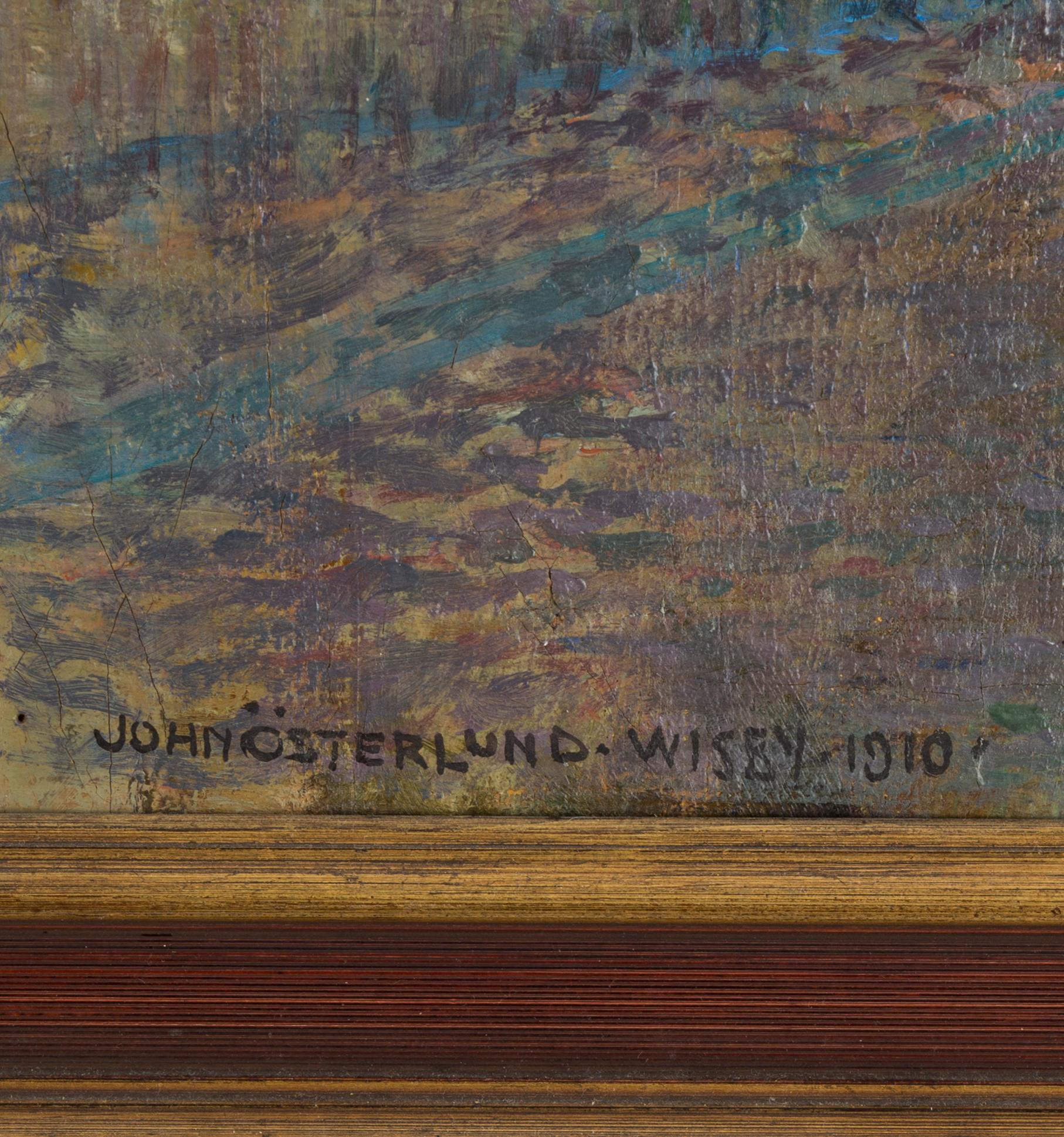 JOHN ÖSTERLUND, olika on canvas, signed and dated Wisby 1910.