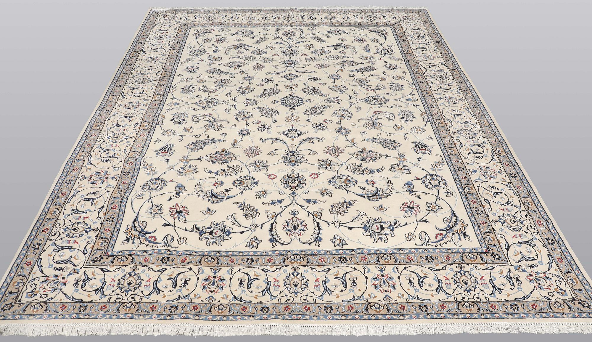 A carpet, Nain Part Silk, S.K 9 LAA, 340 x 250 cm.
