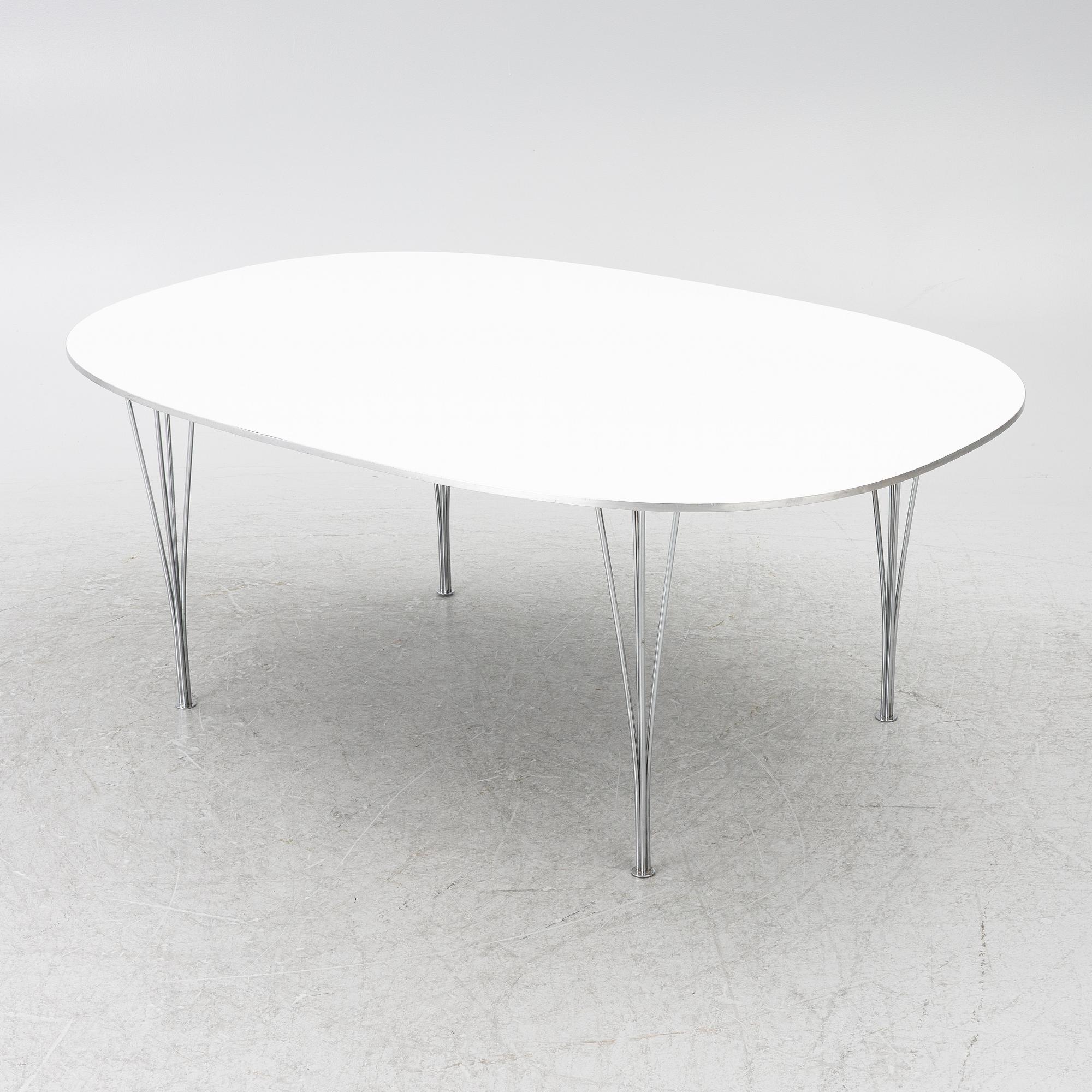 Bruno Mathsson & Piet Hein, table, “Superellipse”, Fritz Hansen, Denmark.
