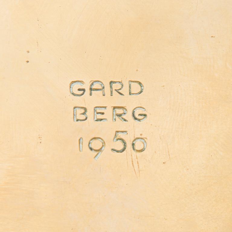 A brass dish stamped Gardberg 1950.