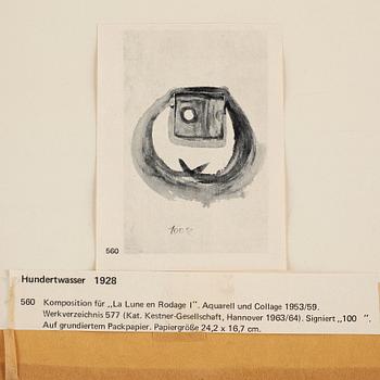 Friedensreich Hundertwasser, Composition for "La Lune en rodage I".