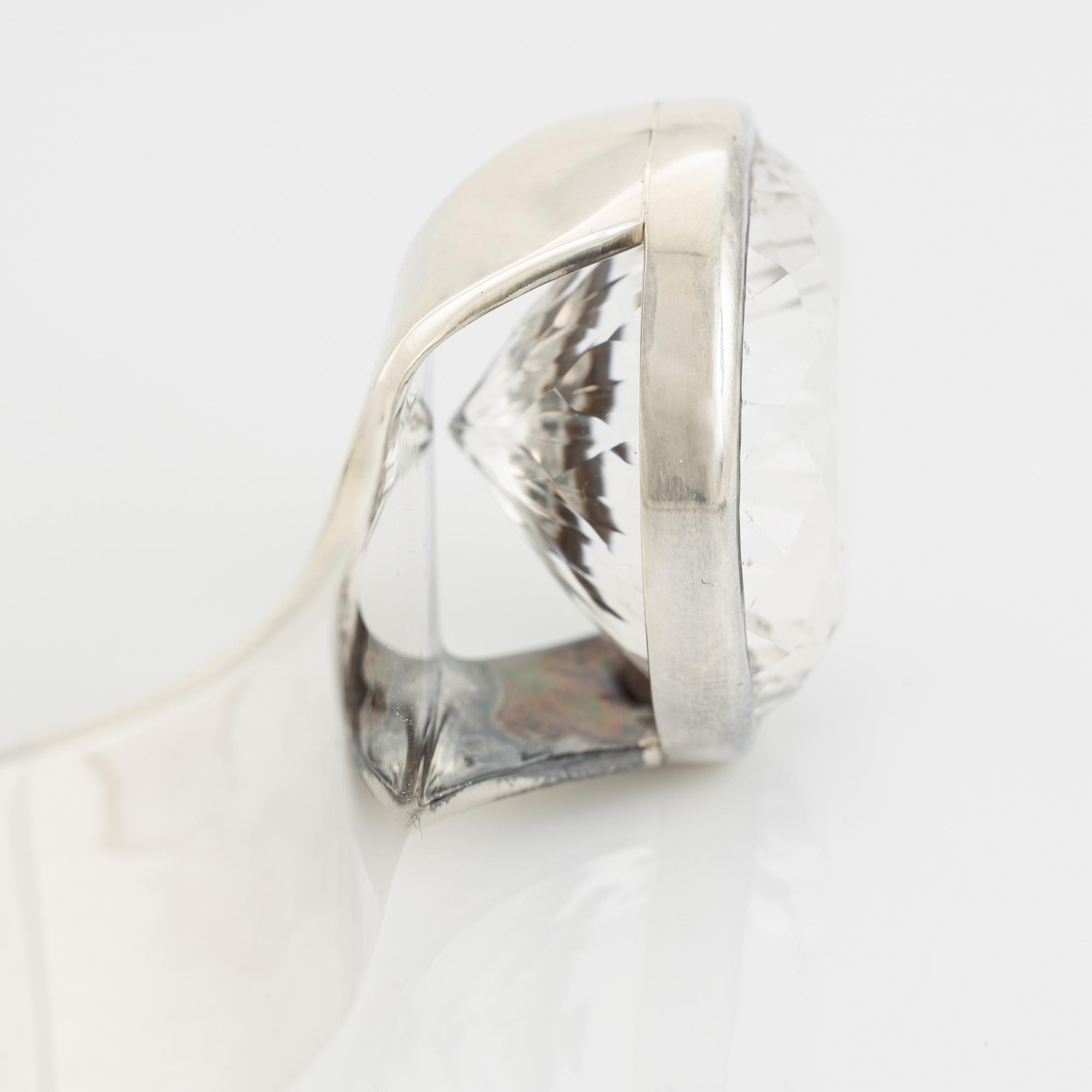 Schutz Lindahl,bangle silver with rock crystal.