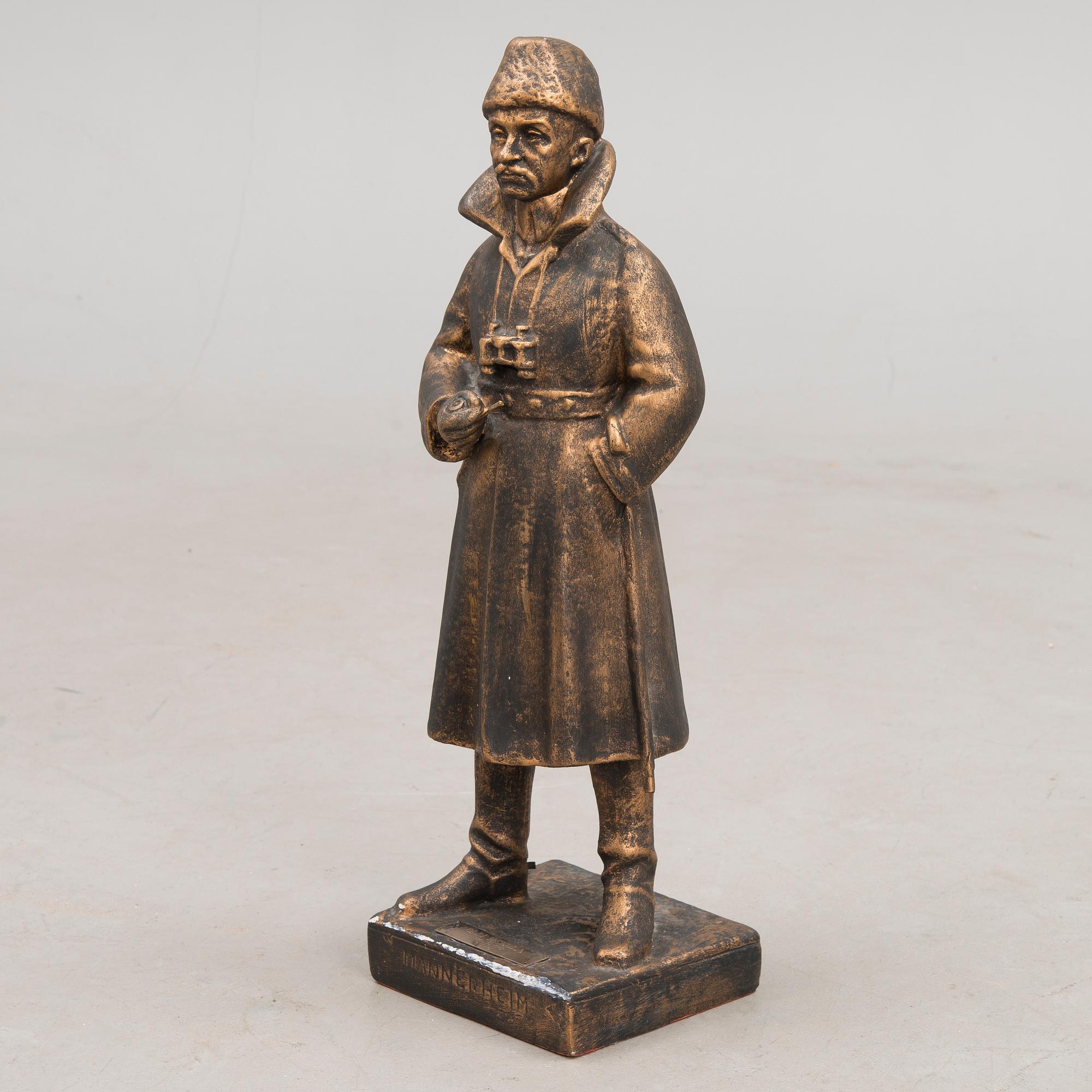 patinated plaster, signed and dated 1940.