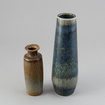 CARL-HARRY STÅLHANE, two stoneware vases, Rörstrand.