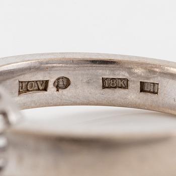 A ring in 18K white gold set with a round brilliant-cut diamond 3.62 ct H vs2.