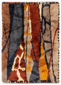 A rya rug, Sweden, 1960s. Approximately 200 x 142 cm.