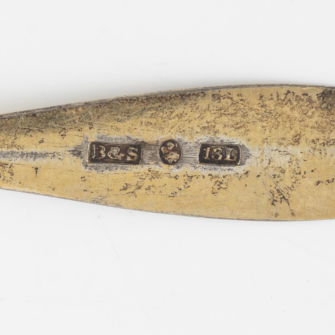 Saltkar, ett par, silver, snarlika, en av Petter Eneroth, Gustavianska, Stockholm 1799.