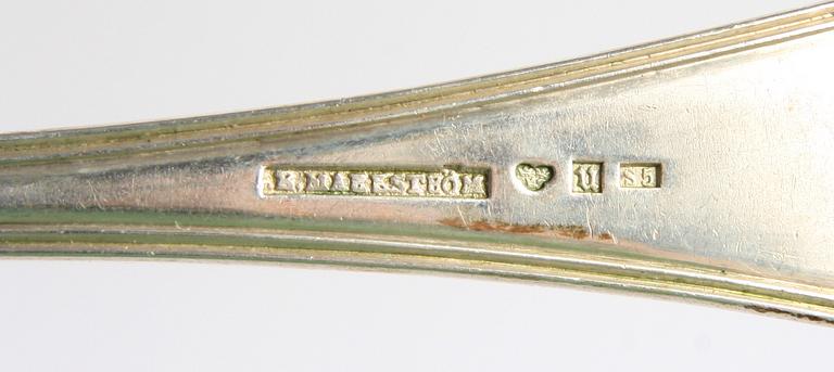 BESTICK,12+12+12+12, silver "Gammal fransk", 1800-tal, bl.a Markström, Uppsala.