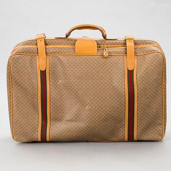 A Large Vintage Micro GG canvas Soft Suitcase.